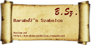 Barabás Szabolcs névjegykártya