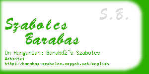 szabolcs barabas business card